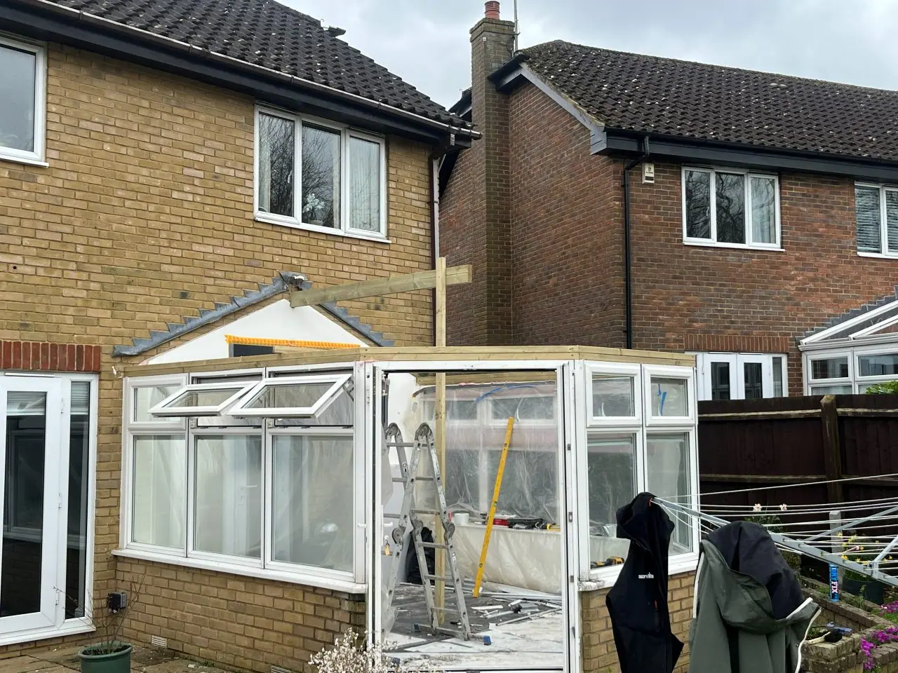 Conservatory before the roof replacement